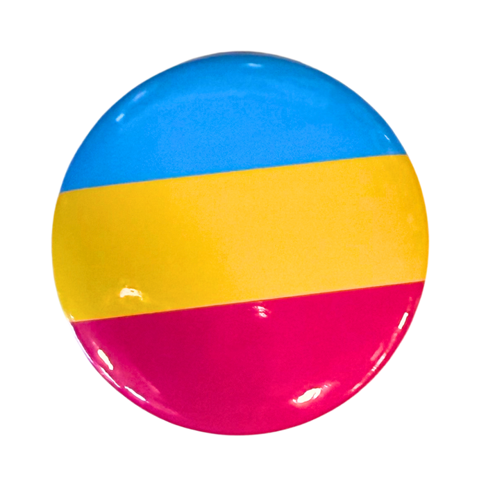 💗💛💙 דגל הפאן (Pansexual Pride) – סיכת 58 מ״מ