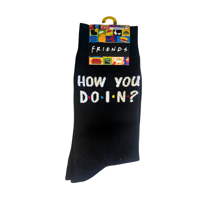 גרביים - גרבי מבוגרים – Friends, עיצוב “What are you d.o.i.n?” אנימה מרקט https://anime-market.co.il