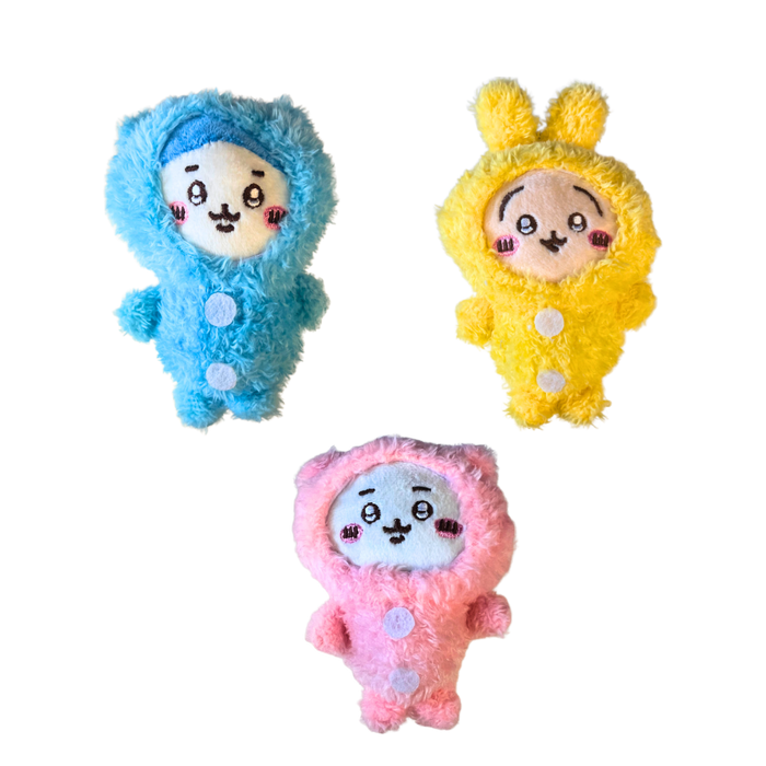 סט מחזיקי מפתחות Chiikawa – צ’יקאווה, האצ’יווארה ואוסאגי | Chiikawa Plush Keychain Set