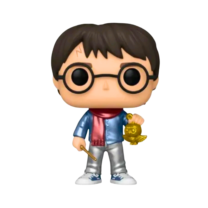 Funko Pop Harry Potter Holiday #122 – הארי פוטר עם צעיף וסניץ’ מוזהב | דמות ויניל אספנות