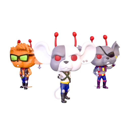 פסלוני אספנות - Funko Pop! Biker Mice from Mars – שלישיית האספנות הרשמית (Throttle #1937, Vinnie #1936, Modo #1938) פאנקו פופ https://anime-market.co.il