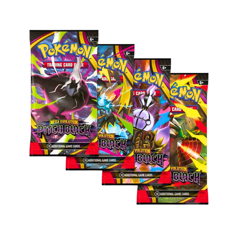 קלפי פוקימון – מארז 4 חבילות Pokemon TCG ME05: Pitch Black Art Set