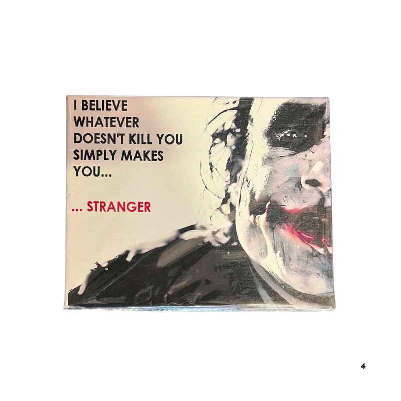 פוסטרים - פוסטר קנבס הג’וקר – “מה שלא הורג אותך הופך אותך למוזר יותר” 🎭🔥 אנימה מרקט https://anime-market.co.il