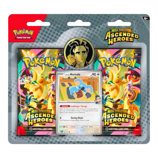 קלפי אספנות פוקימון Komala – מארז Pokémon TCG ME: Ascended Heroes 2-Pack Blister מבית אנימה מרקט רק ב - https://anime-market.co.il