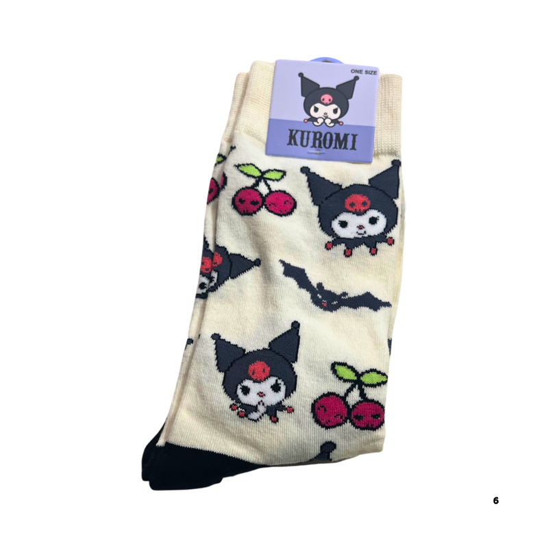 גרביים - גרביים רשמיות של Kuromi – שלושה עיצובים עיצוב שני אנימה מרקט https://anime-market.co.il
