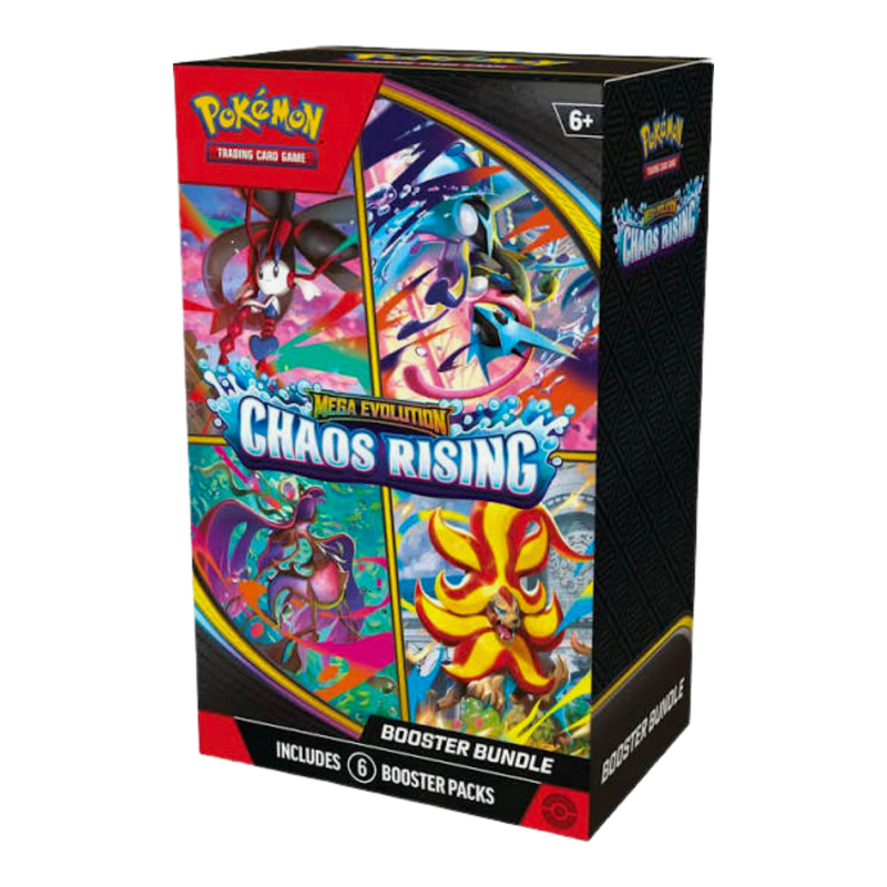 Pokémon TCG Mega Evolution – Chaos Rising Booster Bundle | 6 חבילות