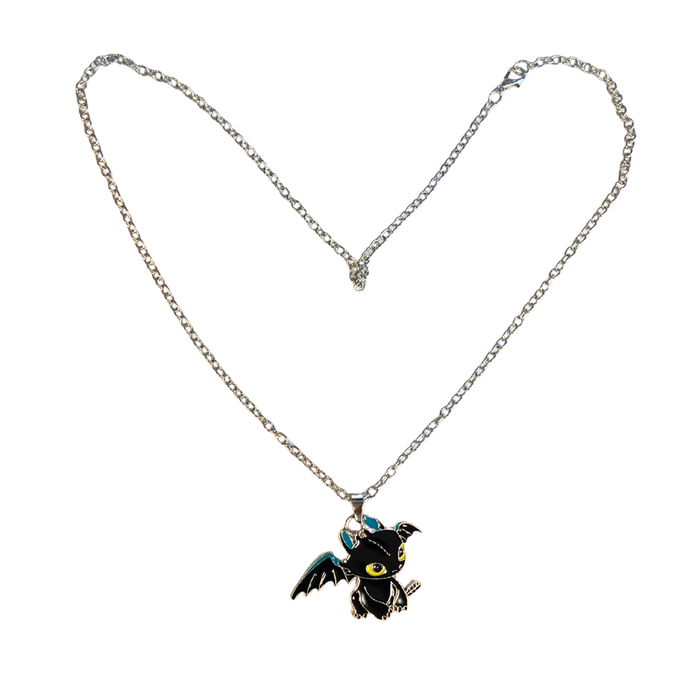 🐉 שרשרת טותלס – הדרקון השחור | How to Train Your Dragon Necklace