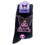 גרביים - גרבי Kuromi חמודות – רקע שחור מקורי 🖤💜🧦 עיצוב שני אנימה מרקט https://anime-market.co.il