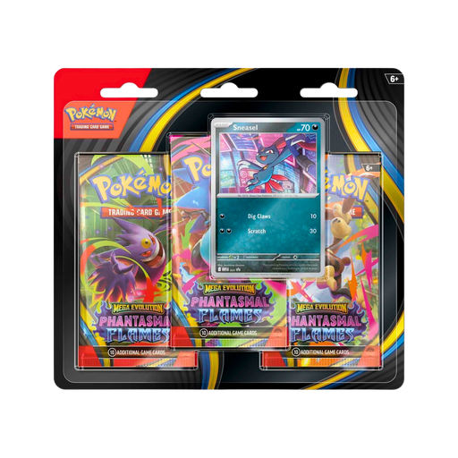 Pokémon TCG Mega Evolution: Phantasmal Flames – 3 Booster Packs & Sneasel Promo Card | בלעדי לאתר מבית אנימה מרקט רק ב - https://anime-market.co.il