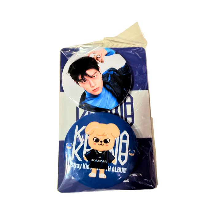 מארז 2 סיכות סונגמין + BbokAri – Stray Kids KARMA | סיכות 58 מ״מ עדינות וקוואיות