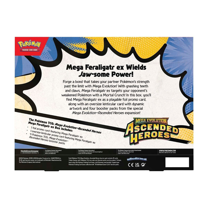 Pokémon TCG Mega Evolution: Ascended Heroes – Mega Feraligatr ex Box | בלעדי לאתר מבית אנימה מרקט רק ב - https://anime-market.co.il