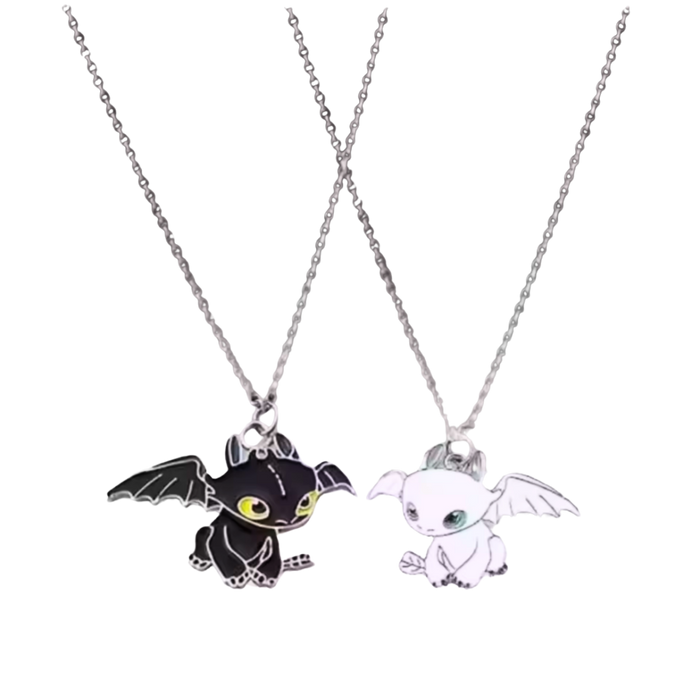 🐉 שרשרת לייט פיורי – הדרקונית הלבנה | Light Fury Necklace