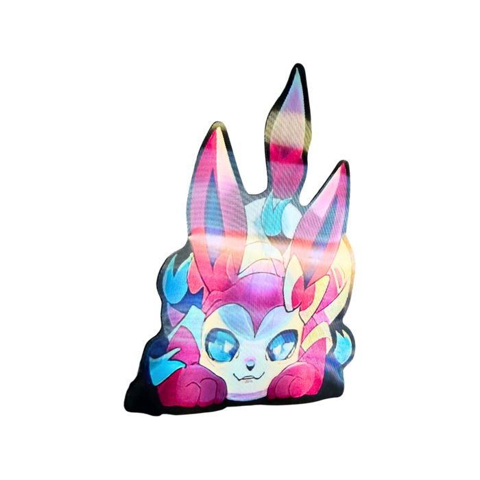 מדבקת תלת־מימד פוקימון – סילביון ↔ גלייסאון (Lenticular 3D)