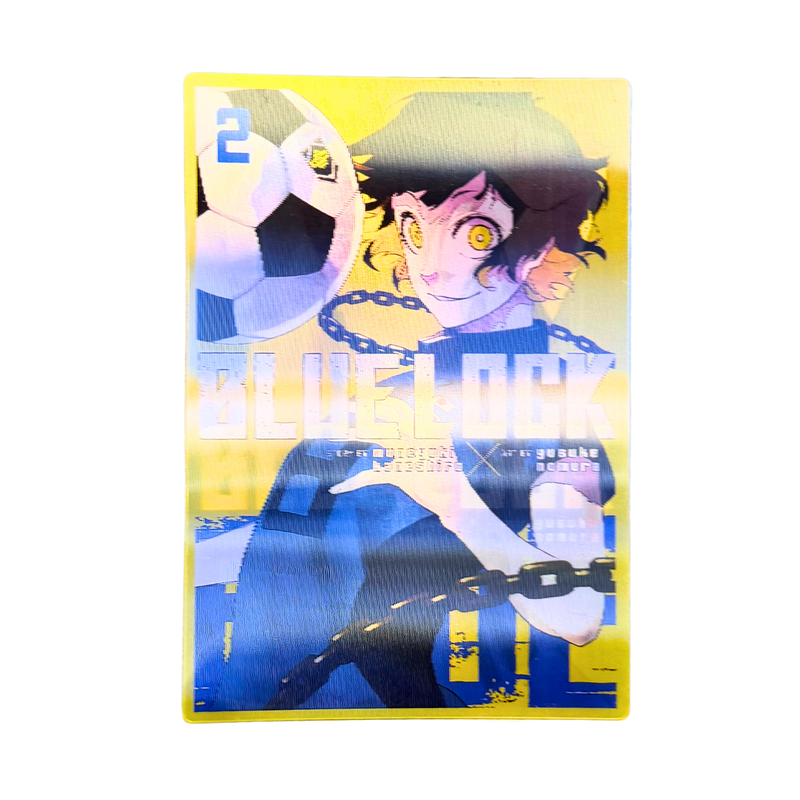 מדבקת תלת־מימד Blue Lock – באצ’ירה ודמות נוספת מתחלפים | מדבקת לנטיקולר איכותית מבית אנימה מרקט רק ב - https://anime-market.co.il