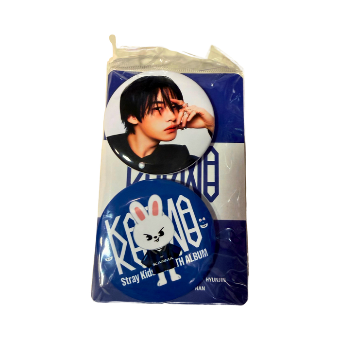 מארז 2 סיכות לינואו + Leebit – Stray Kids KARMA | סיכות 58 מ״מ בעיצוב יוקרתי