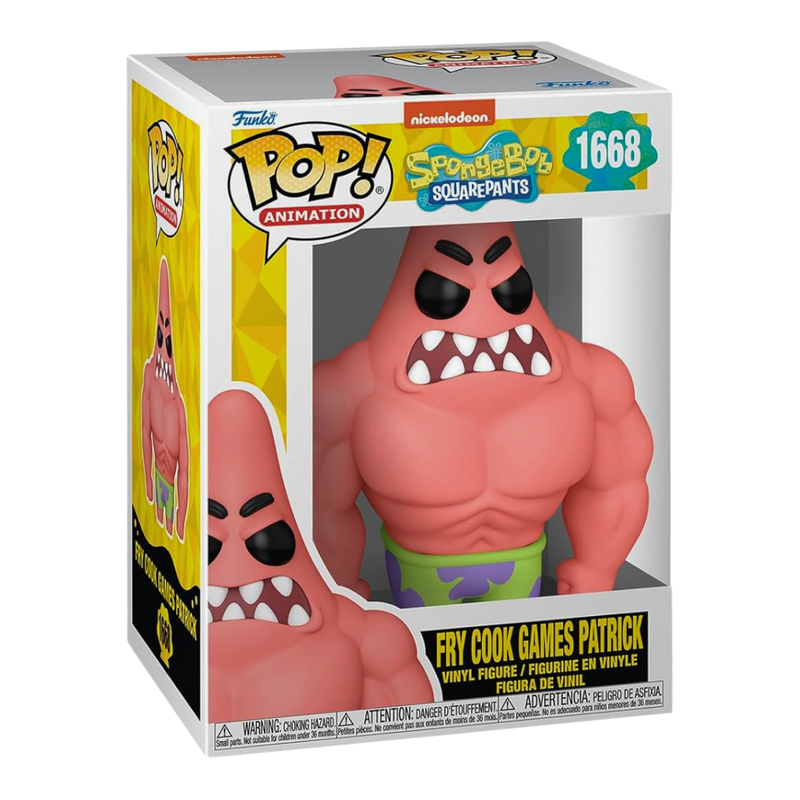 Funko Pop Patrick Star Fry Cook Games #1668 – בובספוג 25 שנה | דמות ויניל אספנות