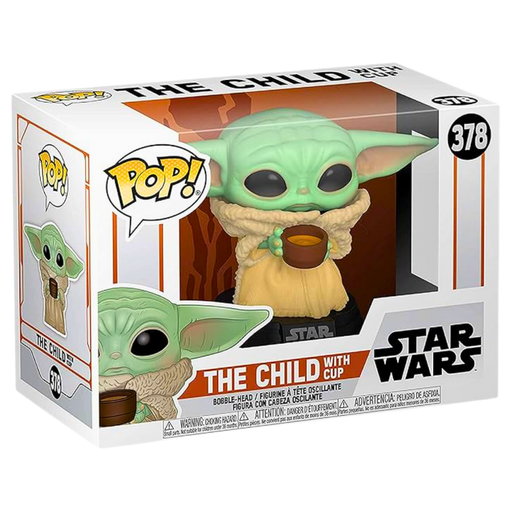 Funko Pop Grogu with Cup #378 – The Mandalorian Star Wars | דמות ויניל בייבי יודה מבית אנימה מרקט רק ב - https://anime-market.co.il