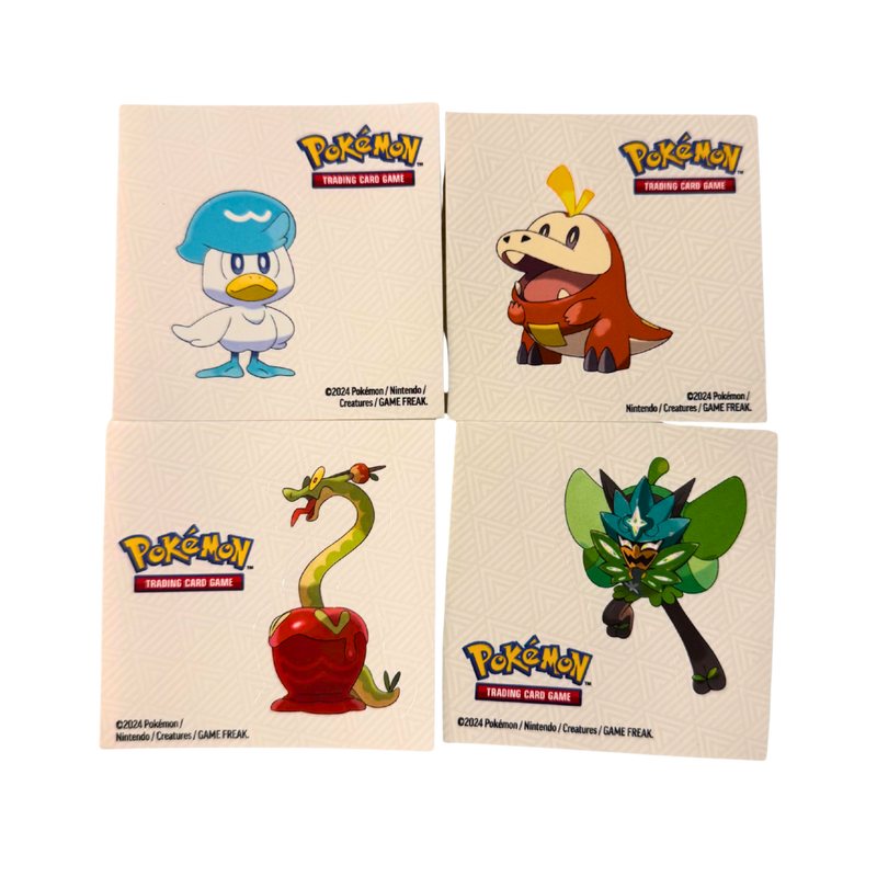מדבקות פוקימון Scarlet & Violet – מארז 4 מדבקות Pokémon