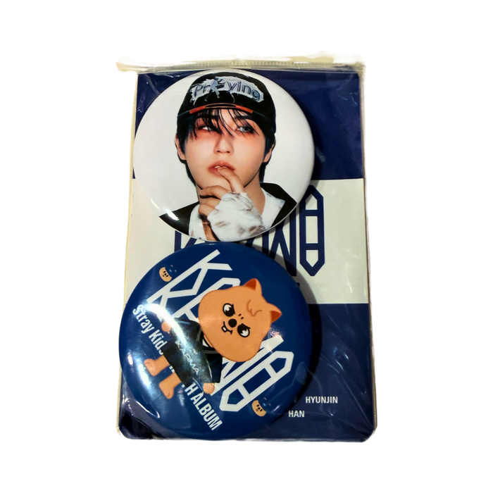 מארז 2 סיכות האן + Han Quokka – Stray Kids KARMA | סיכות 58 מ״מ מצחיקות ומתוקות