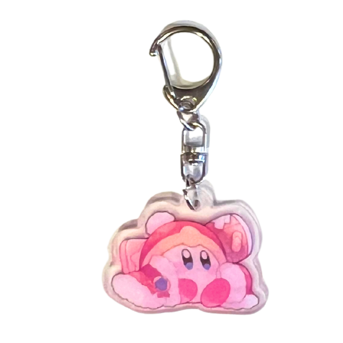 מחזיק מפתחות Kirby Cotton Candy – קמע אקרילי רשמי מנינטנדו