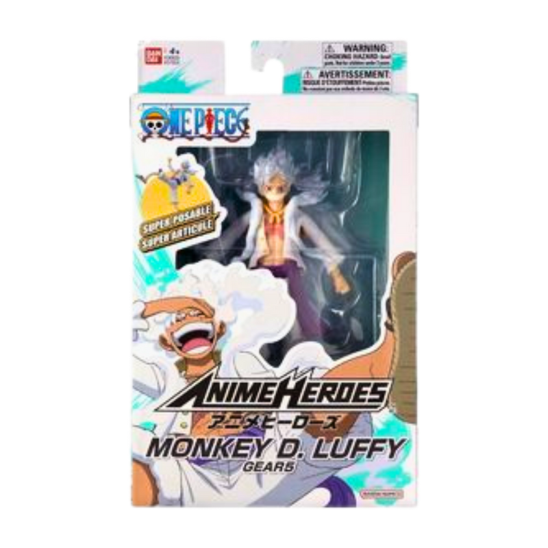 One Piece Luffy Gear 5 Anime Heroes Bandai – דמות אקשן 17 ס״מ
