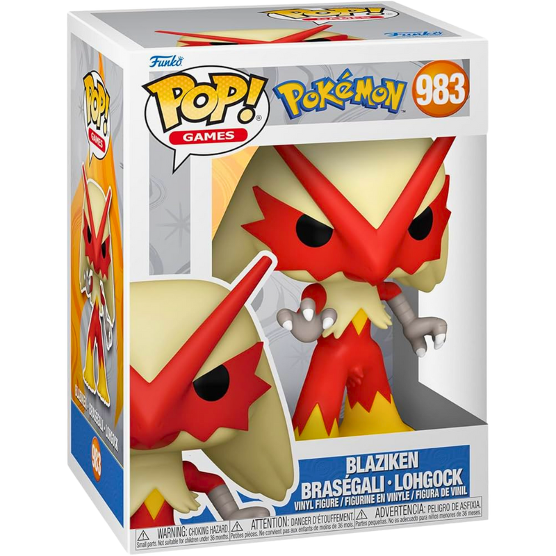 פסלוני אספנות - בובת Funko Pop Pokémon Blaziken #983 – בלאזיקן המקורי לאספנים פאנקו פופ https://anime-market.co.il
