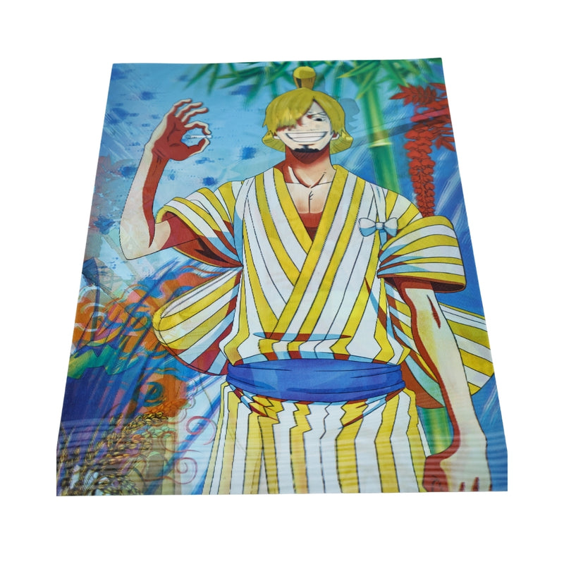 - "פוסטר תלת מימד - לופי, זורו וסאנגי בקימונו - חוויה מדהימה בארץ הוואנו! " אנימה מרקט https://anime-market.co.il