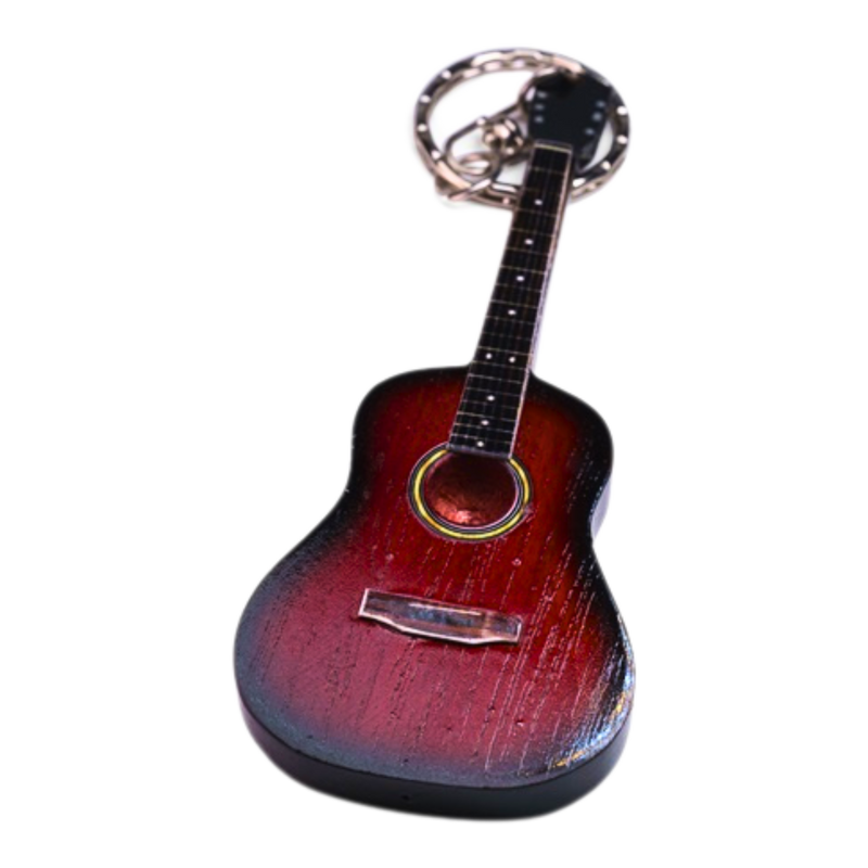 גיטרה אקוסטית אדומה - מחזיק מפתחות מבית אנימה מרקט רק ב - https://anime-market.co.il