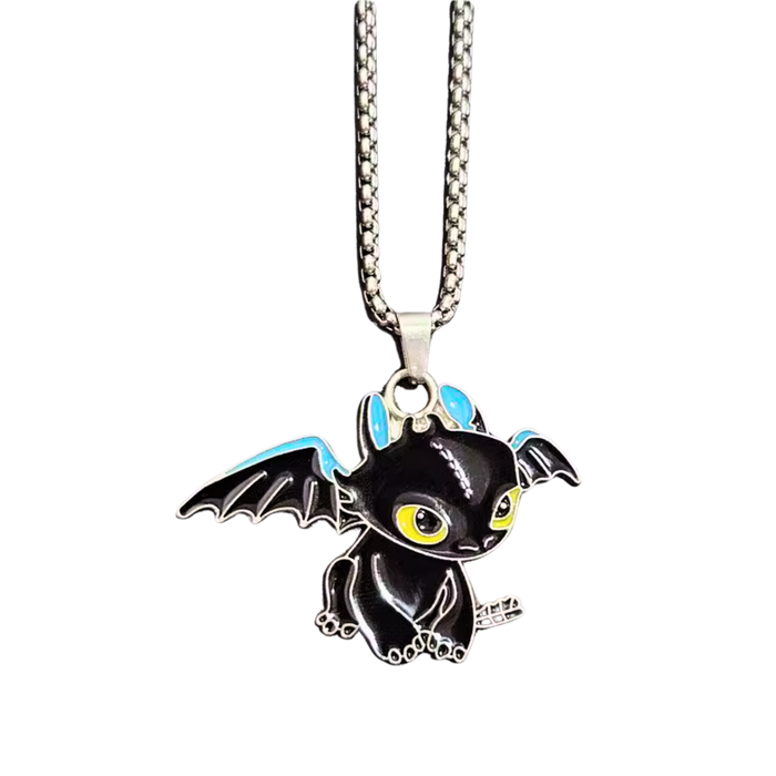 🐉 שרשרת טותלס – הדרקון השחור | How to Train Your Dragon Necklace