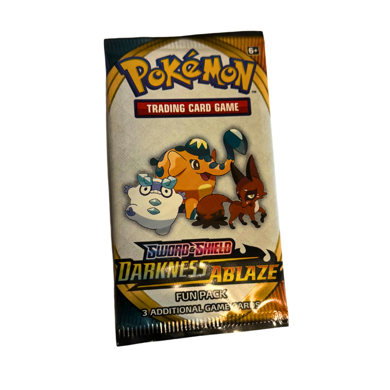 Pokémon Sword & Shield Darkness Ablaze Fun Pack – חבילת פוקימון מקורית עם 3 קלפים