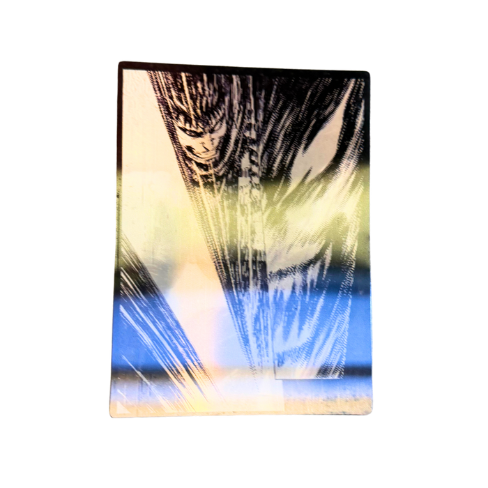 מדבקת תלת־מימד Berserk – גאטס חותך שד | מדבקת לנטיקולר איכותית לרכב / מחשב