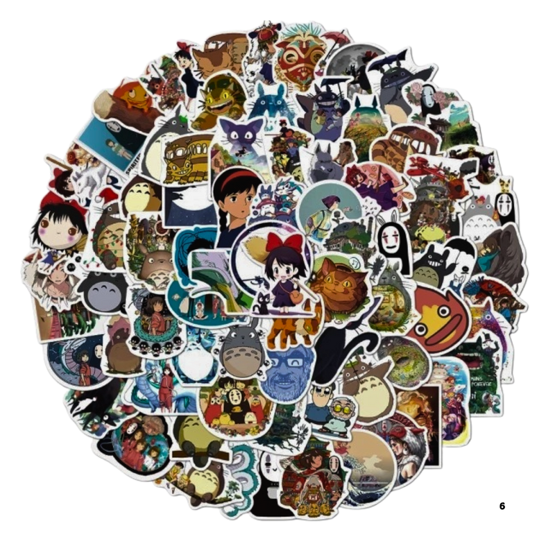 מדבקות - סט מדבקות ג’יבלי – 29 מדבקות מדמויות אנימה אהובות אנימה מרקט https://anime-market.co.il