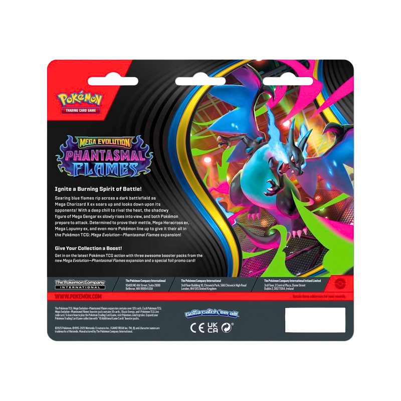 Pokémon TCG Mega Evolution: Phantasmal Flames – 3 Booster Packs & Sneasel Promo Card | בלעדי לאתר מבית אנימה מרקט רק ב - https://anime-market.co.il