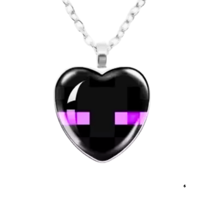 שרשרת לב מיינקראפט – אנדרמן סגול מסתורי מבית אנימה מרקט רק ב - https://anime-market.co.il