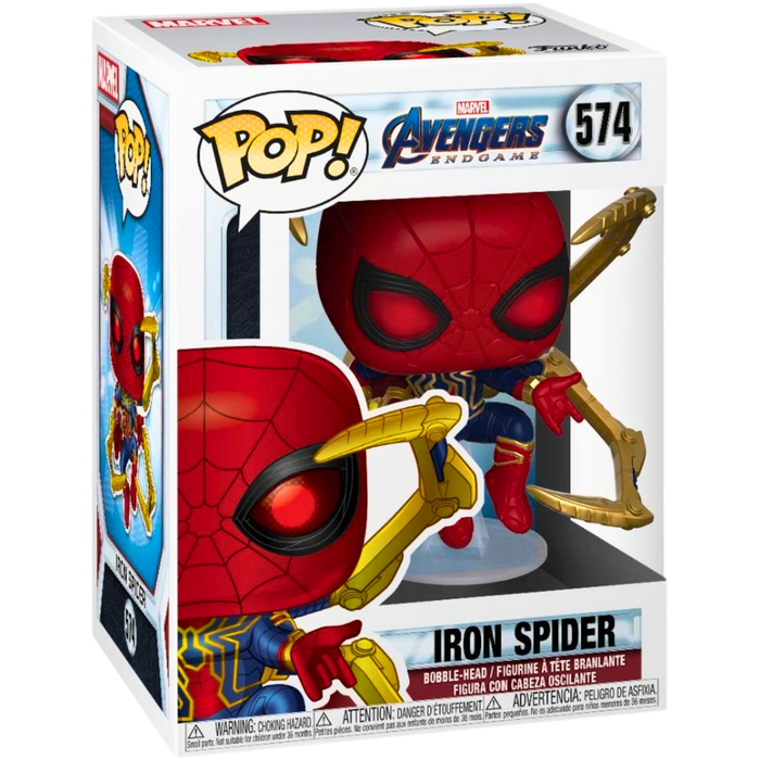 🕷️ בובת פופ איירון ספיידר עם כפפת הננו – Funko Pop! Marvel: Avengers Endgame #574
