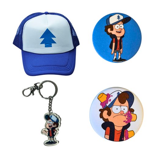 ערכת דיפר פיינס Gravity Falls – כובע רשמי, סיכות 58 מ״מ ומחזיק מפתחות | מתנה למעריצים מבית אנימה מרקט רק ב - https://anime-market.co.il