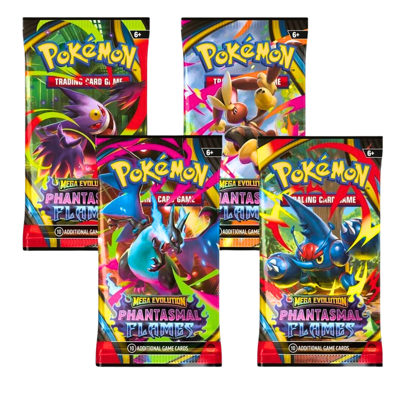 קלפי פוקימון Phantasmal Flames ME02 – סט 4 חבילות בוסטר (Booster Pack Art Set) | Pokémon TCG | בלעדי לאתר מבית אנימה מרקט רק ב - https://anime-market.co.il