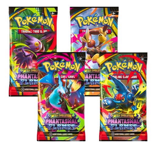 קלפי פוקימון Phantasmal Flames ME02 – סט 4 חבילות בוסטר (Booster Pack Art Set) | Pokémon TCG | בלעדי לאתר מבית אנימה מרקט רק ב - https://anime-market.co.il