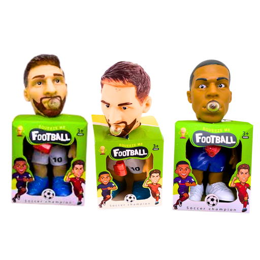 ⚽ סט Squeeze Me Football – סקווישי מפריח בועה (מסי, אמבפה ורונאלדו) מבית אנימה מרקט רק ב - https://anime-market.co.il