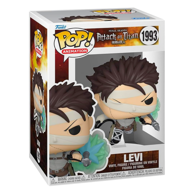 פסלוני אספנות - Funko Pop! מתקפת הטיטאנים – ליווי אקרמן חבוש (Levi with Bandages) #1993 פאנקו פופ https://anime-market.co.il
