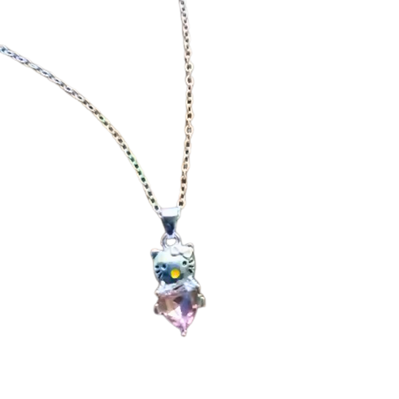 שרשראות - שרשרת הלו קיטי מנצנצת – Kawaii Necklace (הזמנה מוקדמת) אנימה מרקט https://anime-market.co.il