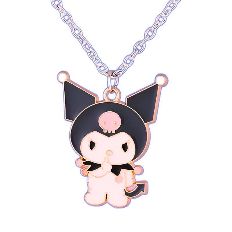 🖤 שרשרת קרומי בעיצוב מיוחד | Kuromi Necklace – מתנה מושלמת לחובבי סנריו מבית אנימה מרקט רק ב - https://anime-market.co.il