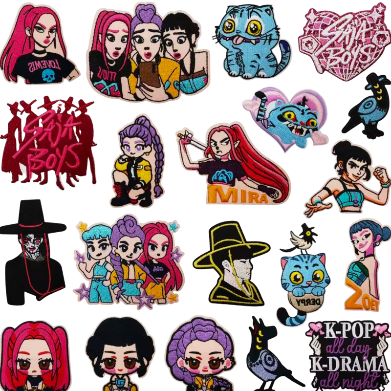 פאצים לגיהוץ או תפירה - פאצ’ים רקומים K-Pop Demon Hunters – ציידות השדים של הקיי-פופ | מארז או פאץ’ בודד לבחירה מארז פאצ׳ים אנימה מרקט https://anime-market.co.il