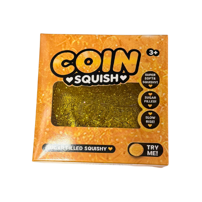 סקווישי מטבע זהב מנצנץ – Coin Squish | צעצוע מעיכה מבית אנימה מרקט רק ב - https://anime-market.co.il
